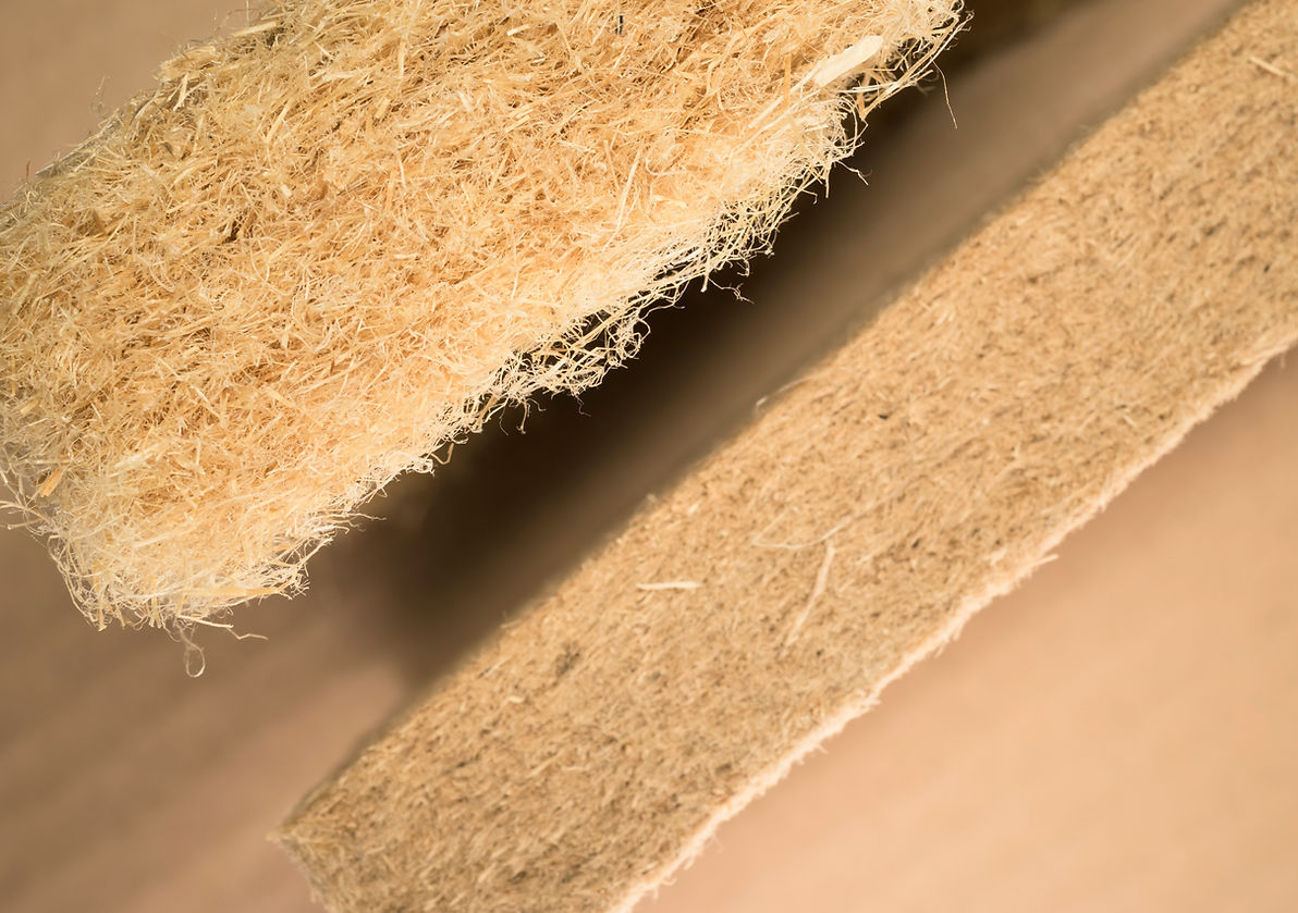 A close-up of a piece of insulation
